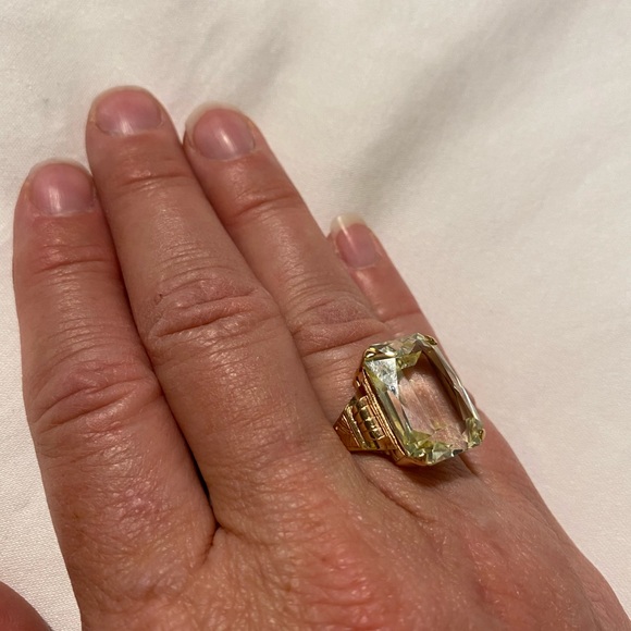 Vintage 14 k Gold Cocktail Ring - Picture 15 of 16